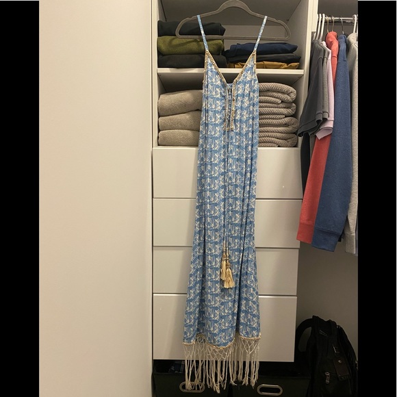 Skemo blue and white boho maxi dress - Picture 1 of 6